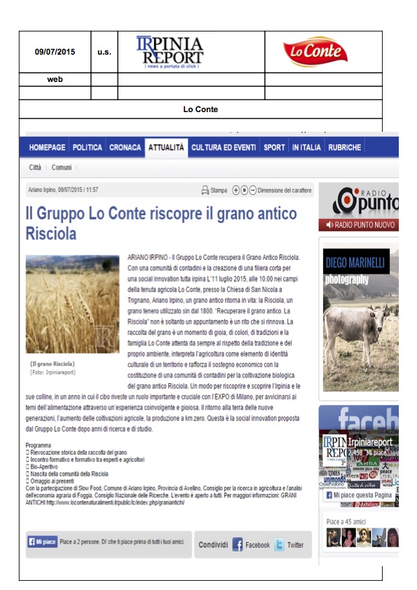 irpinia report - risciola